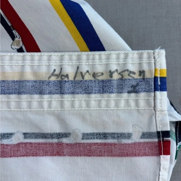 Vintage Chaps Ralph Lauren Novelty Golf club Striped print Men's Shirt Large - Picture 10 of 11